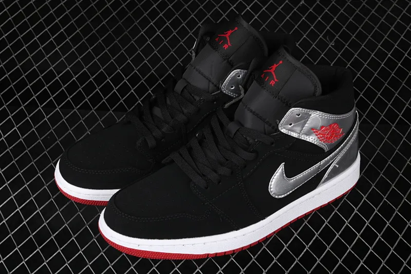 All categories Air Jordan Jordan series basketball shoes Air Jordan 1 Mid Air Jordan 1 Mid "Johnny Kilroy AJ1 Joe 1 China Black Silver 554724-057